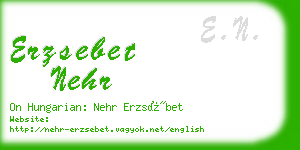 erzsebet nehr business card